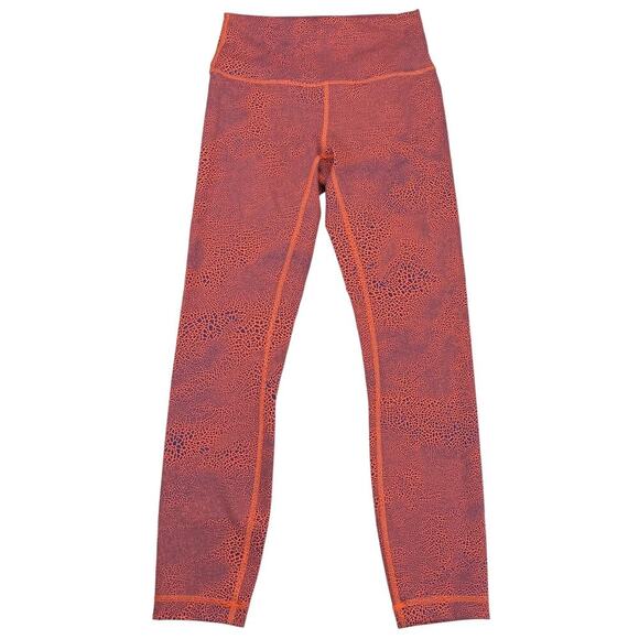 LULULEMON Wunder Train High-Rise Tight 25" Size 6 Crackle Glaze Vintage Orange - Picture 4 of 9
